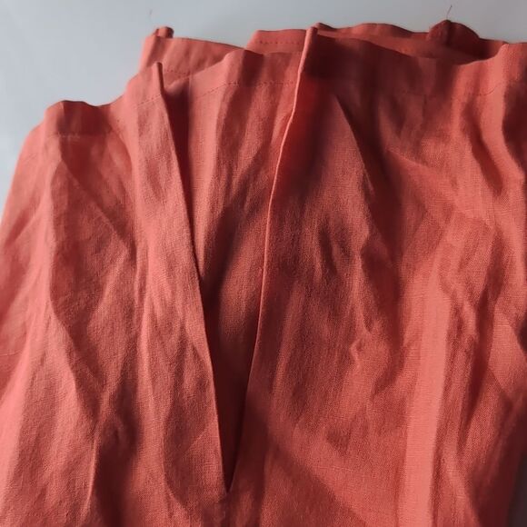 Maxmara Max &Co 💯 Linen Coral  Knee Length Skirt M US6 - Picture 8 of 11